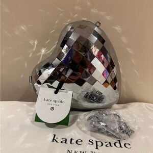 NWT Kate Spade X Target Silver Disco Heart Crossbody Bag NOVELTY